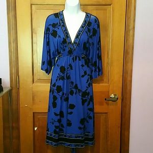 NWOT BCBG MAXAZRIA  royal blue/blk dress Size S